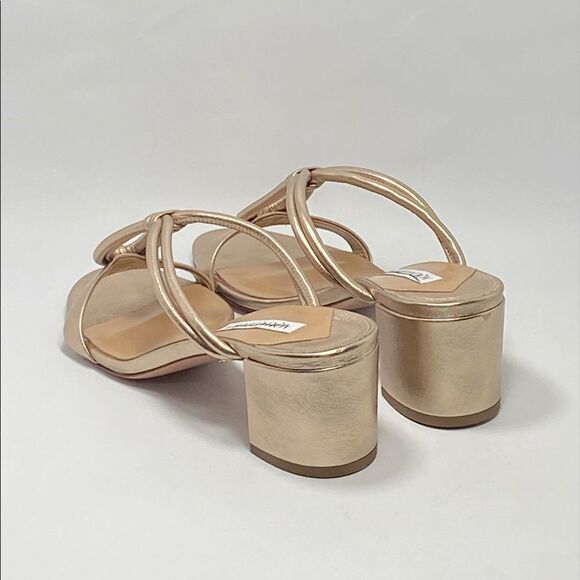 Aquazzura Palisades Metallic Leather Sandals size 38.5 - Picture 8 of 12